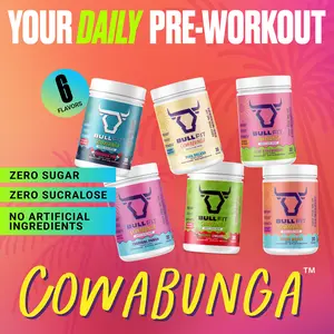 BullFit Cowabunga Daily Pick Me Up Pre-Workout, No Crash, Natural Flavors, Keto Paleo Friendly, FDA Registered, Coffee Replacement