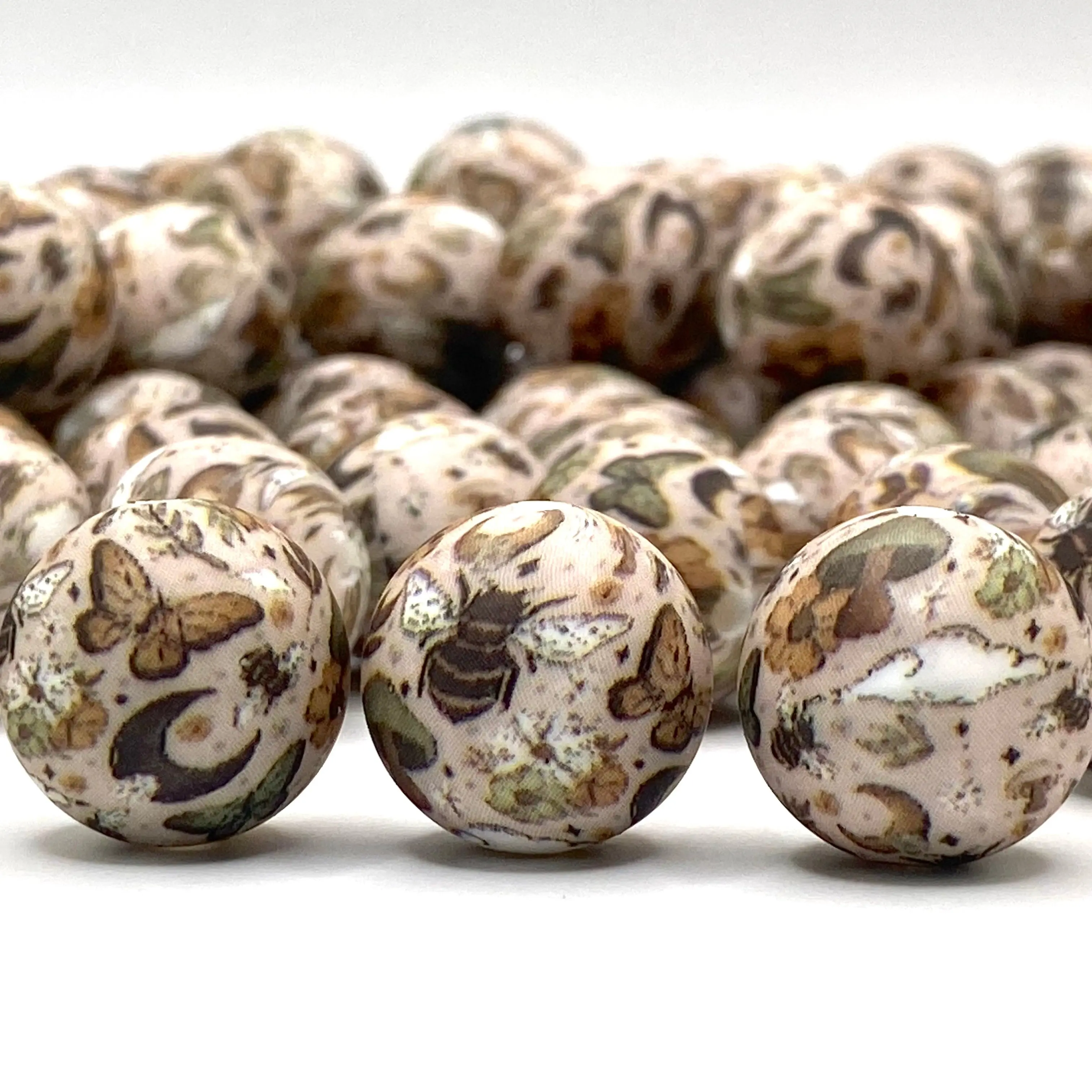 Bee Sweet & Bumble Printed Silicone Beads - Butterflies & Bees DIY Crafting