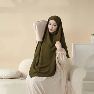 Soft Heavy Crepe Khimar | Two-Layer Breathable Hijab for Modest Women | MK010