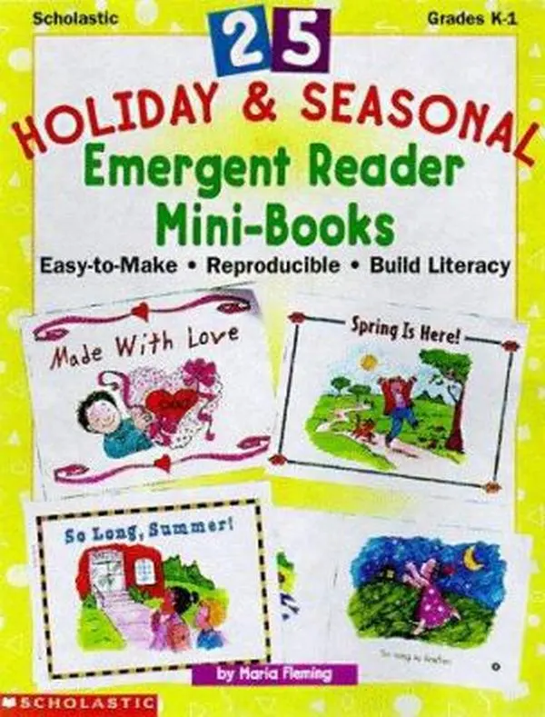 USED Book - 25 Holiday & Seasonal Emergent Reader Mini-Books (Grades K-1) by Maria Fleming (Paperback) - english