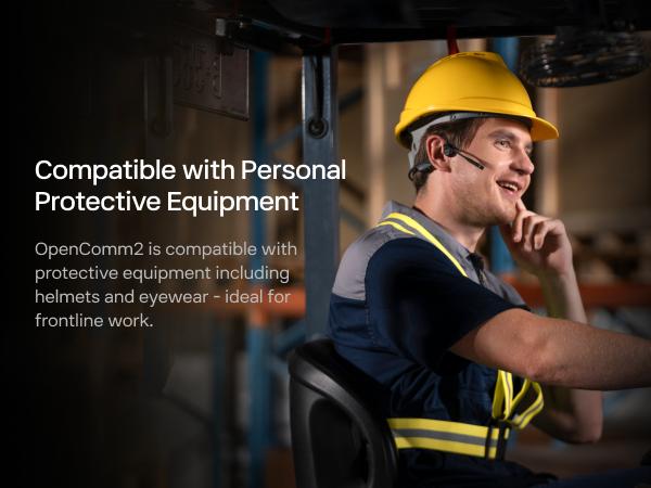 SHOKZ OpenComm2 - Open-Ear Bone Conduction Headphones, Wireless Bluetooth Computer Headsets with Noise Canceling Mic and Mute Button for Work, Call, Meeting, 16 Hours Talk Time for Mobile & PC, Black