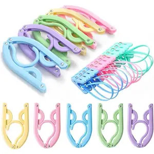 20 Pcs Travel Hangers with 12 Pcs Clips- Cruise Ship Essentials Portable Folding Clothes Hangers Travel Accessories Foldable Clothes Drying Rack for Travel