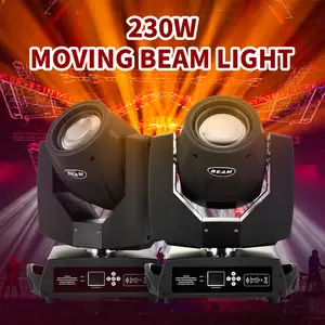 PAIDUN 230W 7R Zoom Beam Moving Head Light RGBW 17Gobo Wash 16+8 Double Prism DMX Music Control DJ Disco Lighting