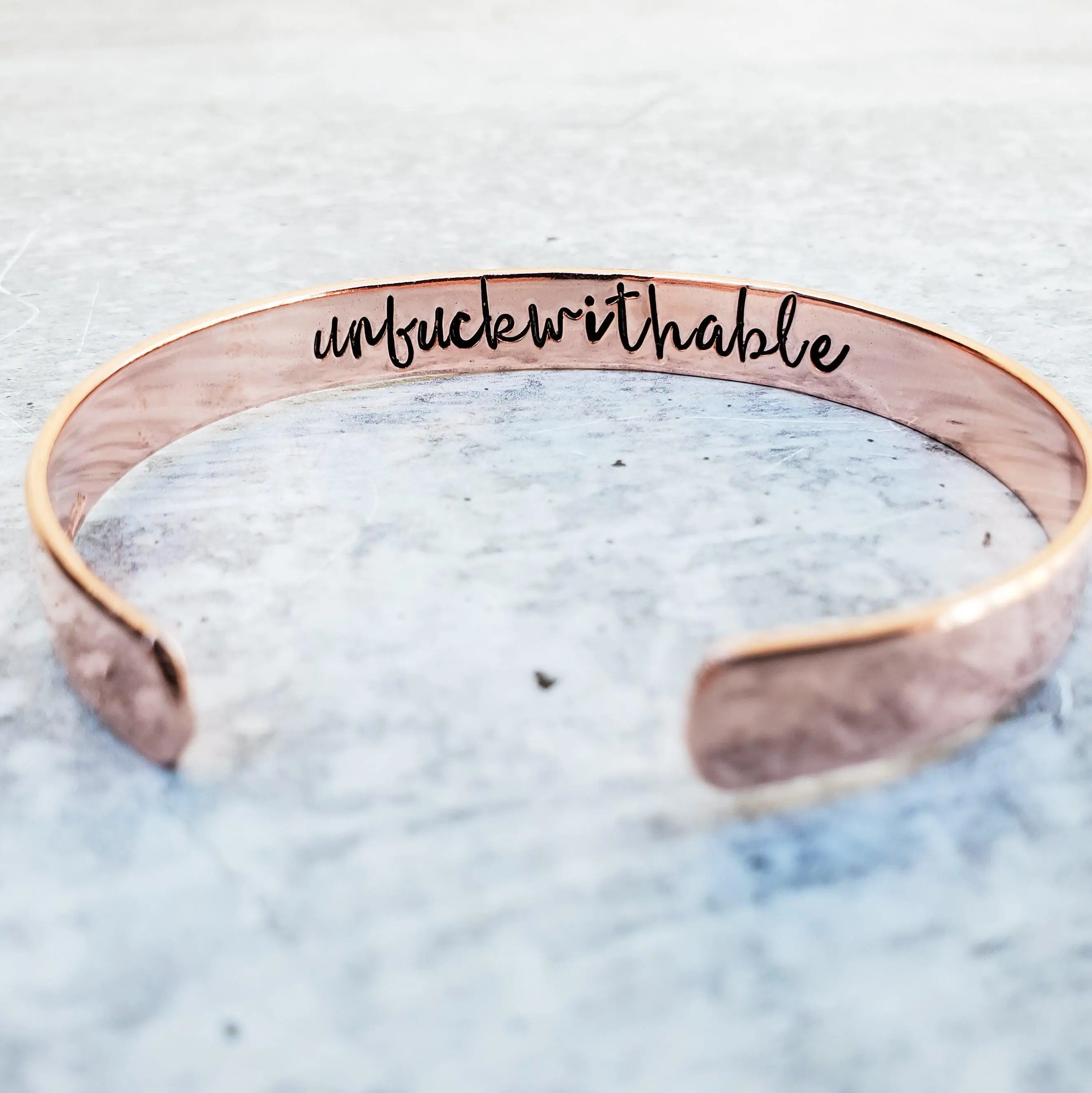 Funny Hidden Message Stacking Cuff Bracelet