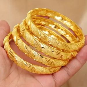 24K Gold Plated Twist Mesh Hollow Thin Stackable Bangle Minimalist TikTok Fashion Bracelet Gift For Women 24K Gold Plated Twist Mesh Hollow Thin Stackable Bangle Minimalist TikTok Fashion Bracelet Gift For Women
