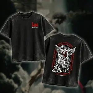 DOMINIAN Heckler & Koch Saint Michael T-Shirt/Hoodie Casual 100% Cotton, Army Military Menswear, Gun Shirt Tactical Gear, Veteran Shirt, Good Graphic Shirt, Made In USA.,funny graphic tee, men’s trendy t-shirts, deals, humorous, 90s, streetwear,penny tees