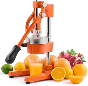 Hand Press Juicer Machine, Manual Orange Juicer and Professional Citrus Juicer for Orange Juice Pom Lime Lemon Juice, Commercial Lemon Squeezer and Orange Crusher, Easy to Clean, Orange