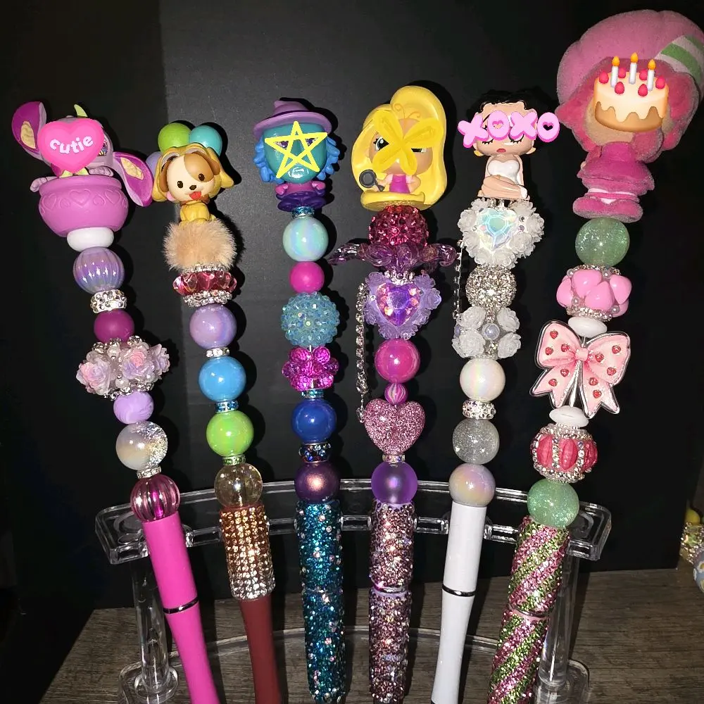Fancy bead Character pen