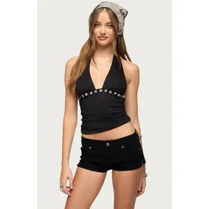 Edikted Women's Ronya Iridescent Halter Top