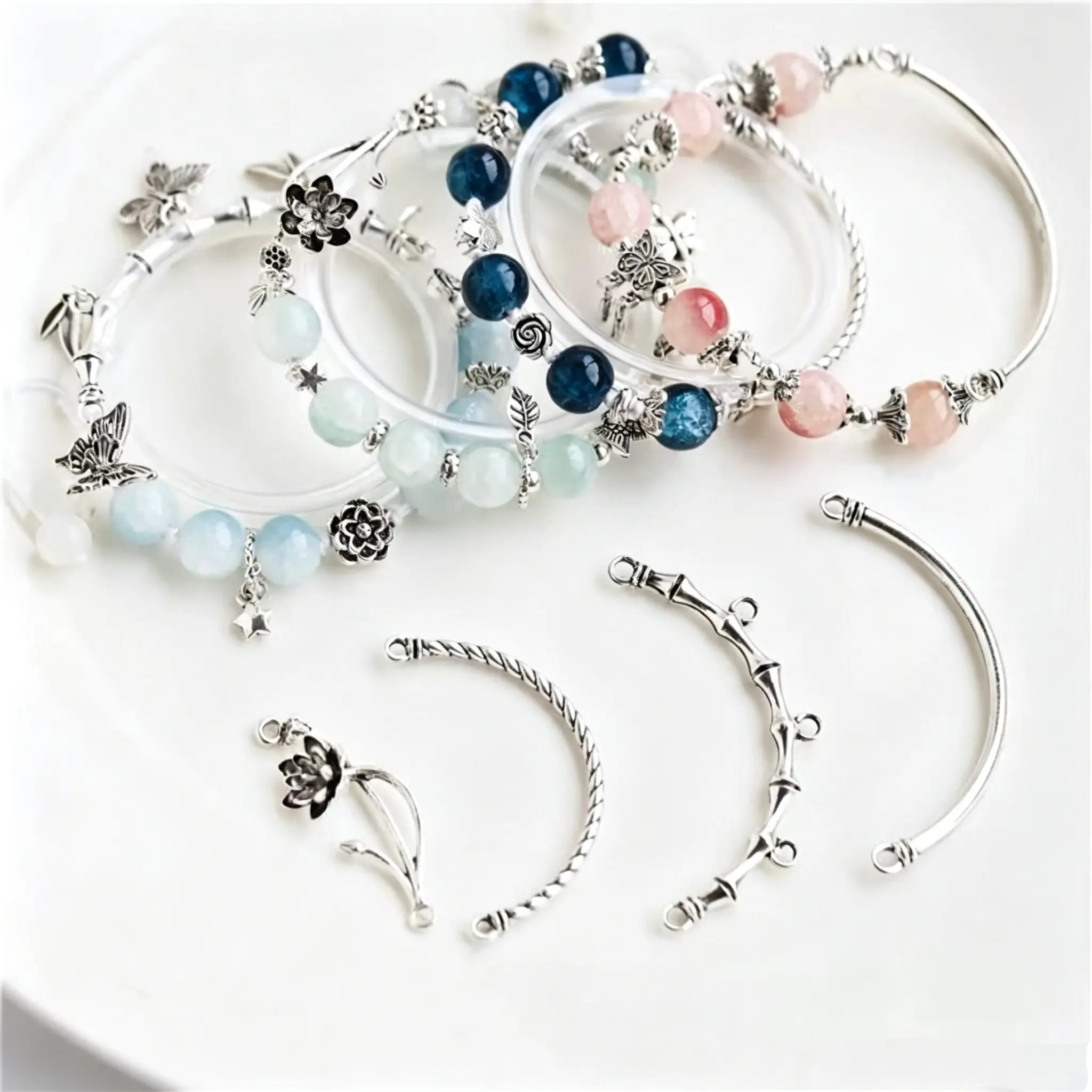 #CocoShop02 Silver, Golden & Antique Bronze Accessories for DIY Jewelry Making, Aesthetic Jewelry Gift