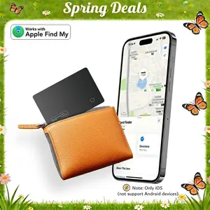 [Spring Deals] Tukio Wallet Tracker Card, Wireless Charging Wallet Locator, Smart Tracker for Wallet(iOS Only), Wireless Positioning Tracker, Luggage, Phone, Passport & Other Items Tracking