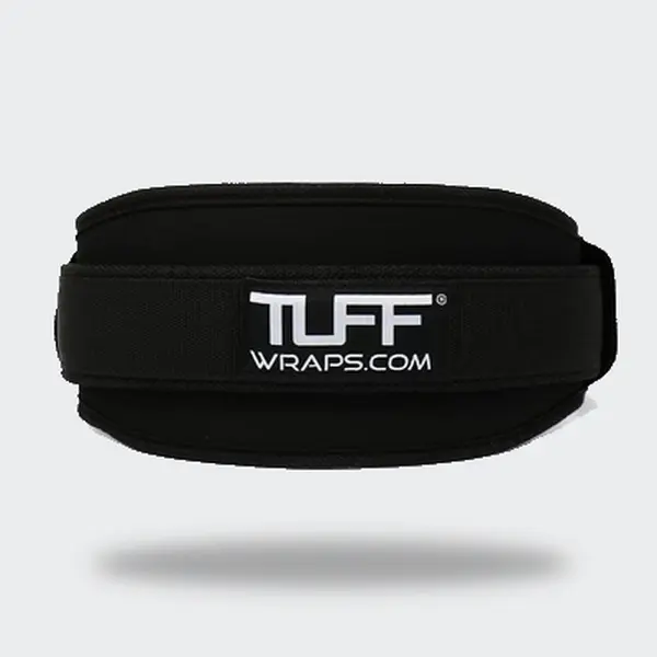 TUFF Unisex 4.5" Width Nylon Weightlifting Gym Belt - All Black, Multi-Size Strength Equipment, Quick Adjust, 4.5 In, S