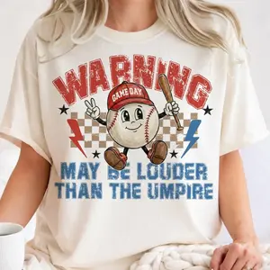 Funny Louder Than The Umpire Shirt, Retro Game Day Baseball Mom Sweatshirt, Trendy Sports Mama Tee, Mother's Day Gift