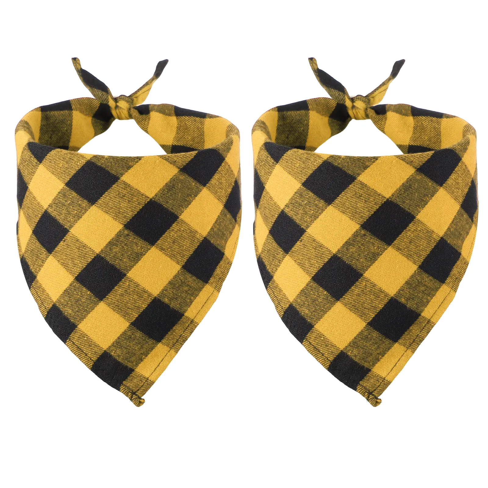 PETAXCELL Dog Bandana Cat Scarf Buffalo Plaid Printing Triangle Handkerchief Accessories Adjustable Bibs Washable Intended for Small Medium Large Pet / Puppies