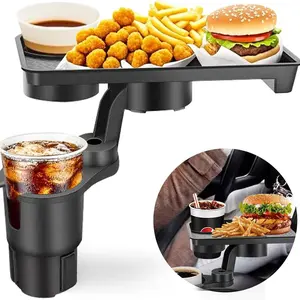 New Car Phone Holder Tray Plate Multi-Functional Drink Coffee Burger Water Cup Rack, Vehicle Organizer, Durable Design, Car Cup Holders, Cup Holder Trays