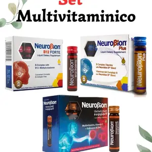 Neuro Multivitaminicos Kit de Neurobion B12 Forte + Immune + Plus Multi-Pack - 10 Vials of 10ml Liquid Formula for Immune Support, 20g Each - Fitness Supplement Dietary Healthcare Edible