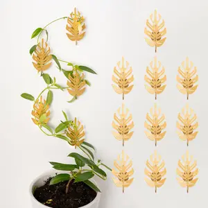 15 Pack Money Plant Clips for Wall - Indoor Pothos Plant Support Clips for Climbing Vines and Orchids, Ideal for Wall Gardening & Plant Training, Durable Leaf Shape Design