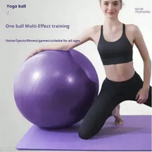 1PCS  Yoga Fitness Ball, Anti Slip And Stable Support For 220 PoundsSuitable For Pregnancy, Exercise, Fitness, Balance, FitnessRoom, (Office And Home School), Including Fast Pump, Purple