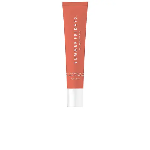 Summer Fridays Lip Butter Balm - Poppy Shade, Vegan Selfcare Silky Balm, Hydrating Lip Care, Instant Moisture Daily Treatment in Recyclable Tube