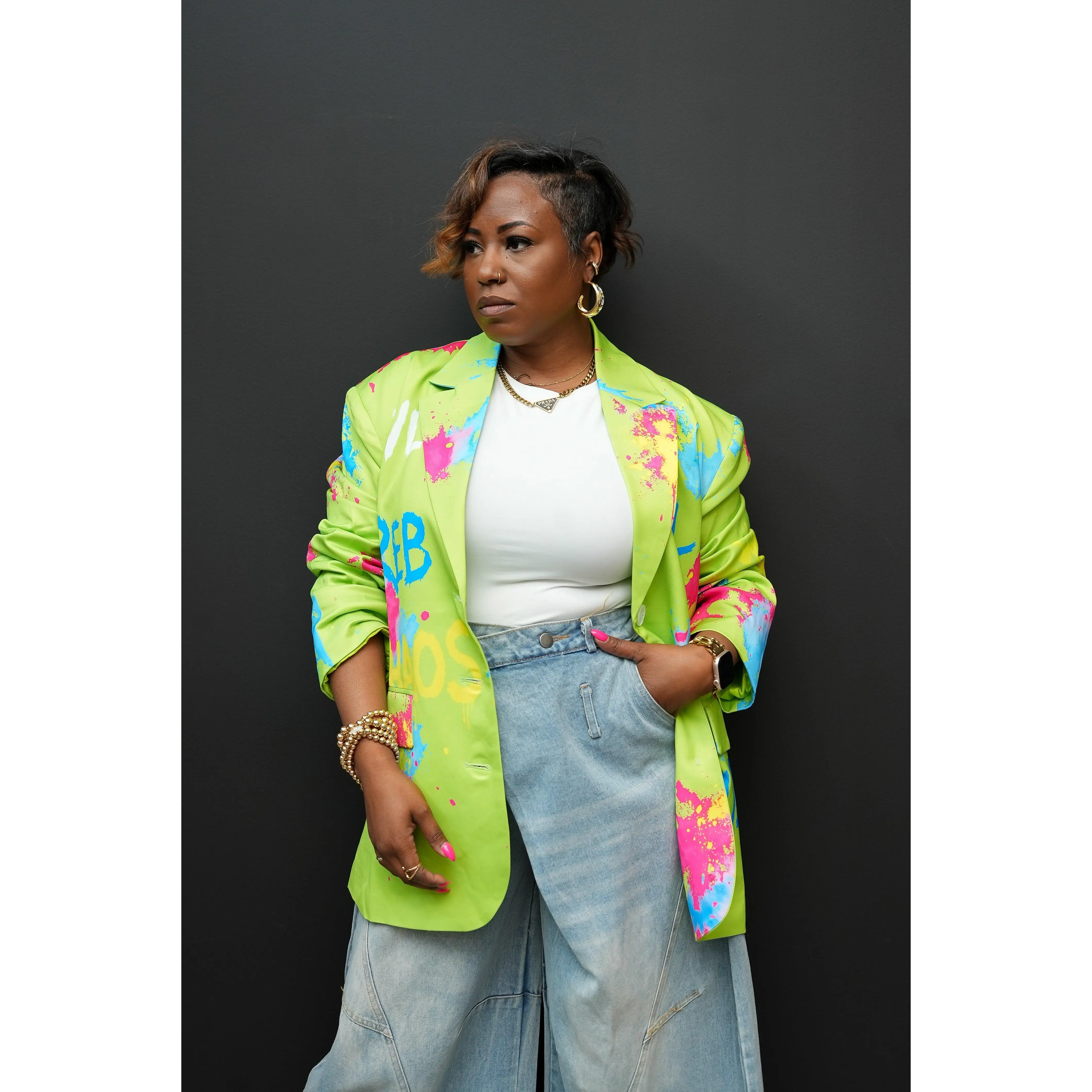 Chaos & Confidence Statement Boyfriend Blazer