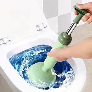 1pc Toilet Drain Pipe Plunger, Manual Air Pressure Plunger, Easy to Use, Floor Type Toilet Brush, Convenient Plumbing Tool, Toilet Unclogging, Toilet Cleaning Accessories
