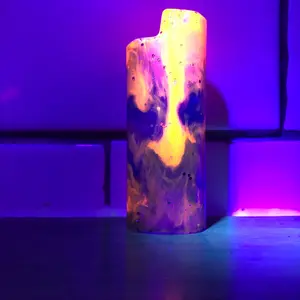 Galaxy effect glow under black light lighter cover/case size medium - compatible with J3 BIC lighter- home decor- Lighter- Accessories- by Mudita lighters