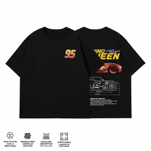 Retro Two Side Cars Gildan T-shirt,Cars Movie TShirt,McQueen and Mater Retro Vintage Unisex Oversized Anime Graphic Tee – Trendy Y2K Acid Gildan, Manga Game Movie Lover Gift For Fans Merch