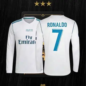 17 18 Soccer Jersey/7# Ronaldo/Fans Version/Long Sleeve/Retro/Football Jersey