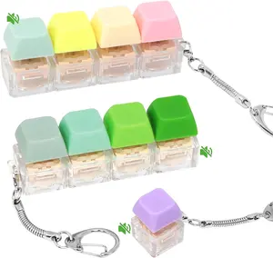 Keyboard Fidget Toys- 3Pcs Silent Fidget Keyboard Clicker Keyboard Button Quiet Fidget Keychain Decompression Toys for Stress Relief Office Pass The Time or Gift (Style A)
