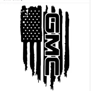 GMC distressed flag car decal