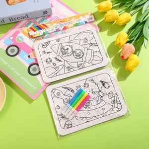 DIY Coloring Puzzle Set for Kids, Educational Watercolor Puzzles, Early Learning Materials, Montessori Puzzles Gift, Suitable for School and Home, Random Pattern