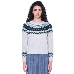 Dunst Unisex Fairisle Sweater in Oatmeal Melange
