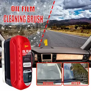 Doeyvose Car Windshield Cleaner, Car Glass Cleaner and Anti-Fog Brush, Oil Film Remover, Reduces Glare, Improves Visibility, Easy to Use, Durable Plastic Material