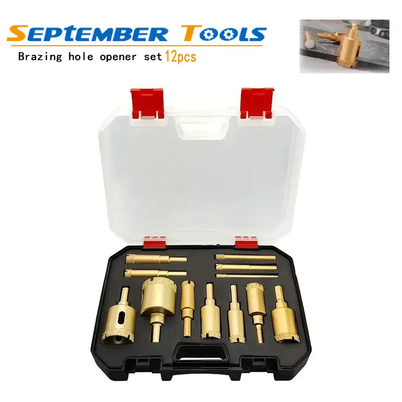 12-Piece Diamond Drilling Bits Set, Engineer-Approved Cooling Tech Grooves & Titanium Shank (6-35mm), Built to Endure 200+ Holes Per Bit, Wet/Dry Freedom Power Tool Accessory for Stone, Glass, Tile/Ceramic, Hole Saw Kit