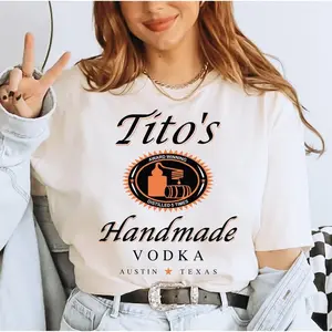 Tito's Handmade Vodka Unisex Shirt, Tito Crewneck Shirt, Austin Texas Label Shirt, Vodka Alcohol Shirt