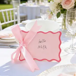 30pc Shell-Shaped Name Tags with Ribbons, DIY Wedding Table Numbers, Rural Style Wedding Decor, Party Supplies for Weddings, Birthdays, Baby Shower