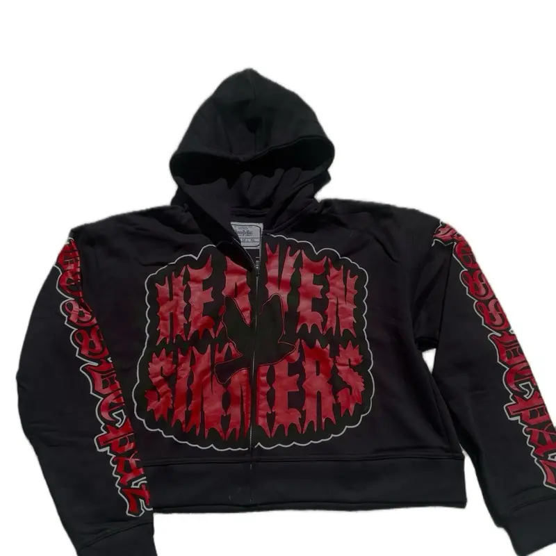 Sinners Cropped Hoodie - Unisex Sweatshirt with Graphic Design, Front Pocket, and Casual Style - Long Sleeve, Comfort, Womenswear, Tops, Pullover, Sweatshirts, Fitted full color