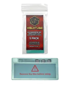 WELDTUBE Inner Clear Lens with Button Cutouts for CLEARVIEW HD, 5 pack