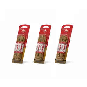 Kiwi Outdoor Shoe Laces Round Gold/Brown 60 inches (3 Pack)