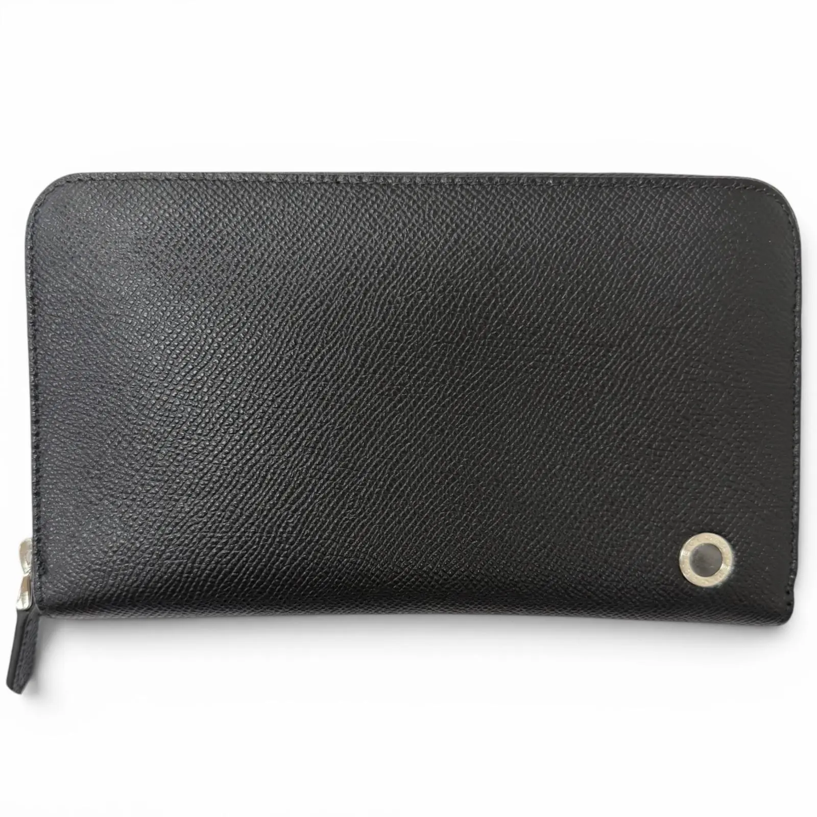 Pre-owned Bvlgari Calfskin Small Leather Goods Man Leather Long Wallet