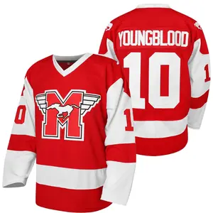 Men's Letter & "M" Embroidery Jersey, Vintage Long Sleeve V Neck Hockey Ball Uniform, Casual Sportswear Christmas Day for Men Athletic Workout Clothing Athletic Training Apparel Christmas Eve gifts Holiday