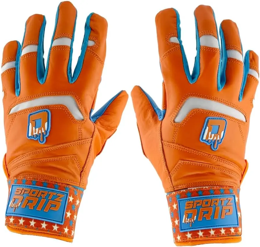 Sportz Drip Velocity Baseball Batting Gloves for Youth & Adult - Durable Pro-Grade Palm Material, Enhanced Bat Control, Breathable Mesh, Adjustable Wrist Strap