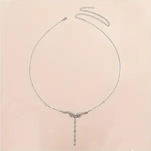 1-Piece Y2K Personality Spider Waist Chain Belt - Shiny Rhinestone Inlaid Copper Body Chain, Elegant Glamorous Accessory for Party & Prom