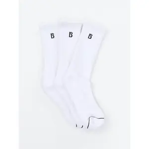 3 Pack Full Crew Socks - White