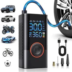 Portable Tire Inflator 150PSI | Fast Cordless Mini Air Pump | Digital Gauge for Cars & Bikes