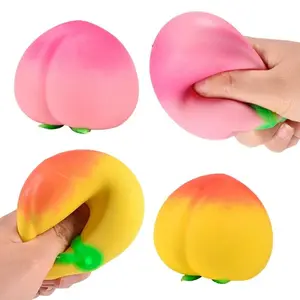 Peach Stress Ball Squishies Toys Slow Rebound Squeeze Stress Relief Sensory Toys Kawaii Soft Peach Fidget Toys Party Gifts