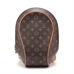 Pre-owned Louis Vuitton Coated Canvas and Leather Backpacks Ellipse Sac a Dos 90s Vintage Backpack w Dustbag COA