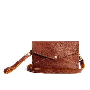 Portland Leather Envelope Convertible Crossbody - Versatile Carry Option - Leather Crossbody, Clutch Style, Adjustable Strap, Snap Closure