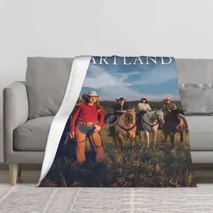 This Heartland Inspired, Flannel Blanket, Lazy Blanket, Western Blanket, Digital Print, Soft and Warm All Season Suitable for Sofas, Camping, Beds, Office - Machine Washable, Unique Decor, Comfortable Bedding Accessories