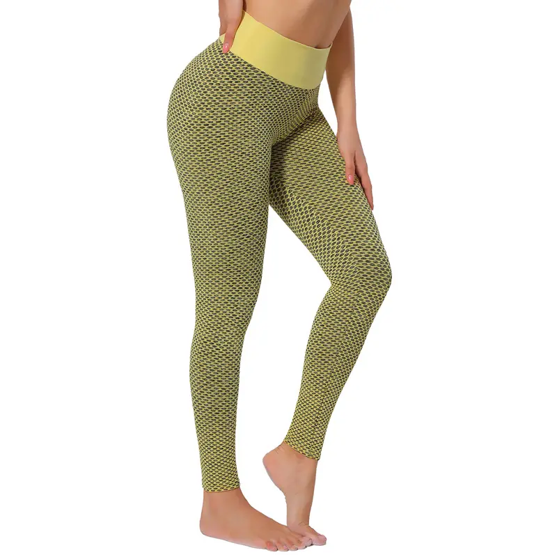 TikTok Peach Fit Seamless BubbleBum textured High Waist Sporty Yoga Leggings